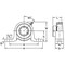Ami Bearings SINGLE ROW BALL BEARING - 35MM NARR ECCENTRIC COLLAR MALLEABLE PILLOW BLOCK KHPW207 - alternate 2